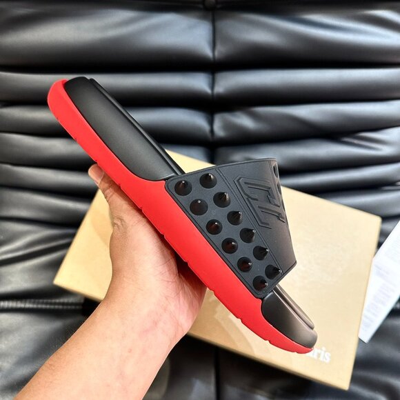 CHRISTIAN LOUBOUTIN RUBBER MULE SLIDE SANDALS MEN - Picture 8 of 9